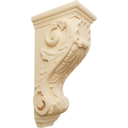 Ekena Millwork 5"W x 7"D x 14"H Large Shell Corbel, Maple CORW05X07X14SHMA